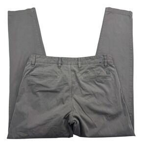 Hugo BOSS Chino Pants Mens 33x34 Gray Schino Taber Tapered Stretch Flat Front